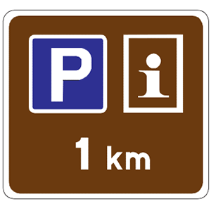 Advance sign for lay-by with tourism information