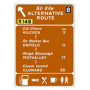 Alternative route off the motorway