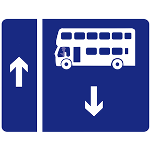 Contra flow bus lane