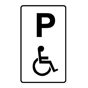 Disabled persons parking bay