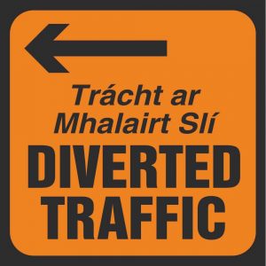 Diverted traffic left