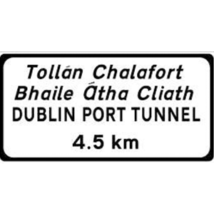 Dublin Port Tunnel ahead