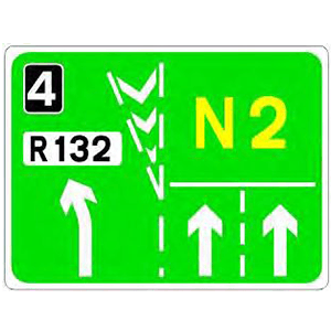 Lane destination sign