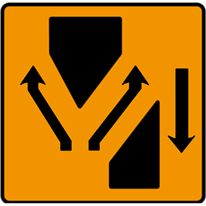Lanes diverge at crossover