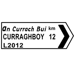 Local road direction sign