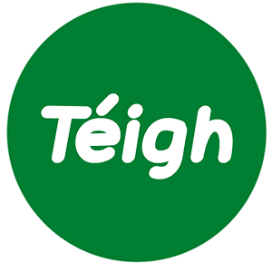 Either form of téigh can be used