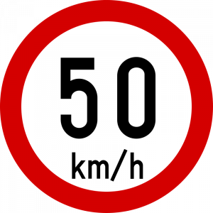 Max speed limit 50kmh