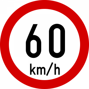 Max speed limit 60kmh