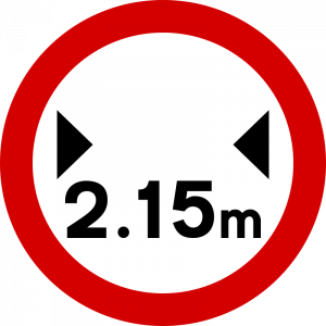 Maximum vehicle width