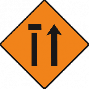 Nearside lane (of two) closed