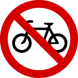 No bicycles