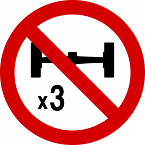 No entry to goods vehicles (by reference to number of axles)