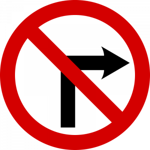 No right turn