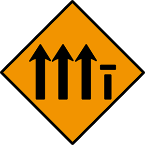 Offside lane (of four) closed