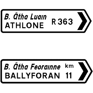 Regional road direction sign