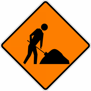 Road works ahead
