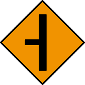 Side road on left
