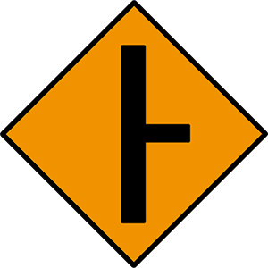 Side road on right