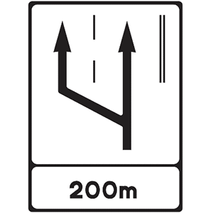 Slow lane sign