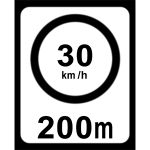 Speed limit ahead