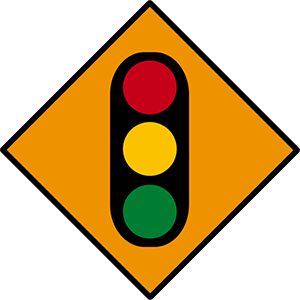 Temporary traffic signal ahead