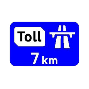 Toll plaza ahead