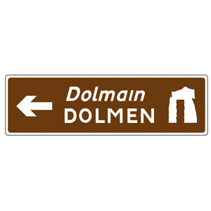 Tourist advance direction sign