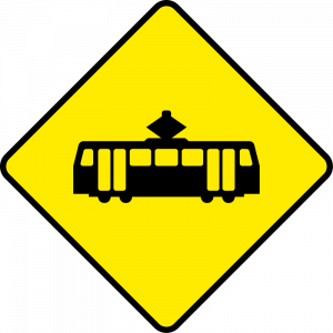 Tram-lane-crossing-ahead
