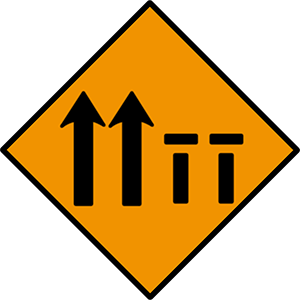 Two offside lanes (of four) closed