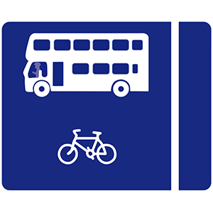 With flow bus lane on left