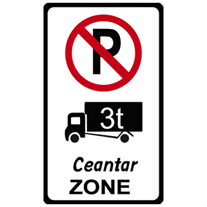 Zonal restriction – parking of large vehicles